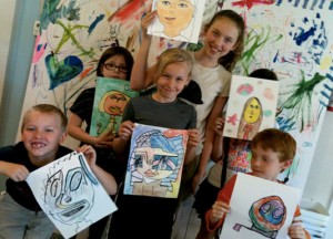Kids with Portraits